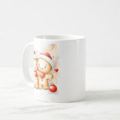Mopshondje van peperkoek Kerstmis mok wrap (Voorkant links)