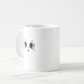 Mopshoofd Aai Anime Gezicht Koffiemok  (Voorkant links)