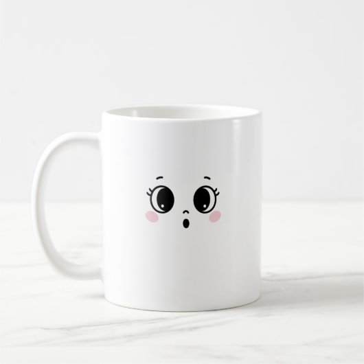 Mopshoofd Aai Anime Gezicht Koffiemok  (Links)