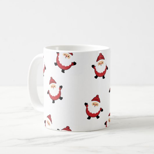 Mopshoofd Kerstmis Mok (Voorkant links)