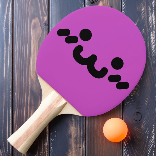 Mopshoofd Paarse Ping Pong Batje