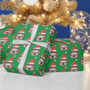 Mopshoofdje met kerstmuts patroon Kerst Wrap Cadeaupapier