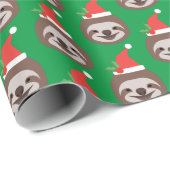 Mopshoofdje met kerstmuts patroon Kerst Wrap Cadeaupapier (Rol Hoek)