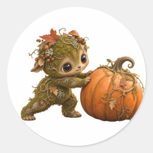 Mopshoutereikenspomp Sticker (Voorkant)