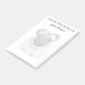 Mopsliefhebber Geborduurde Hond Post-it® Notes (Schuin)