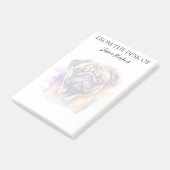 Mopsliefhebber Geborduurde Hond Post-it® Notes (Schuin)