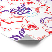 Mopsmuster-Poster Poster (Hoek)