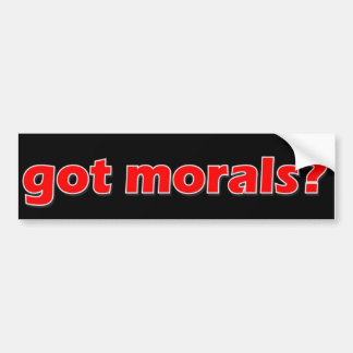 moraal 1 bumpersticker