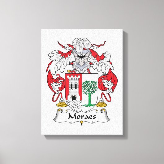 Moraes Family Crest Canvas Afdruk (Voorkant)
