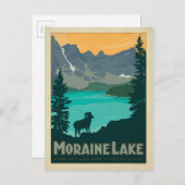 Moraine Lake, Alberta Canada Briefkaart (Voorkant / Achterkant)