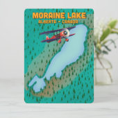 Moraine Lake Alberta Canada Map (Staand voorkant)