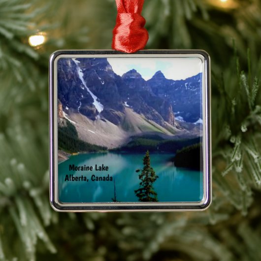 Moraine Lake Alberta Canada Metalen Ornament (Boom)