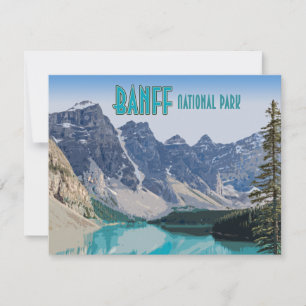 Moraine Lake Banff National Park Canada Flat Kaart