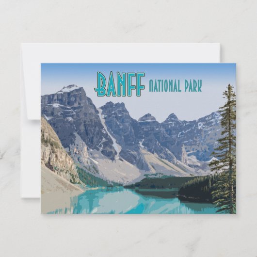 Moraine Lake Banff National Park Canada Flat Kaart (Voorkant)