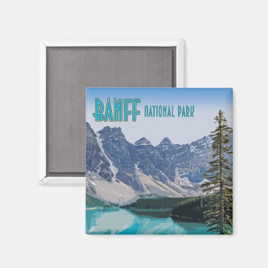 Moraine Lake Banff National Park Canada  Magneet (Voorkant / Achterkant)
