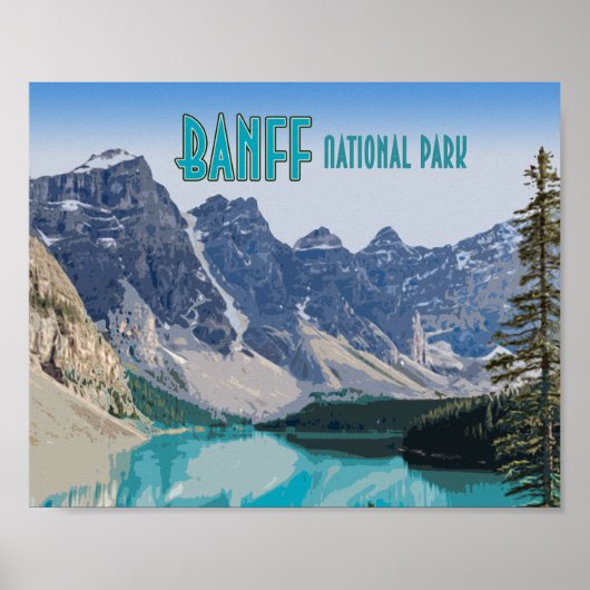 Moraine Lake Banff National Park Canada  Poster (Voorkant)