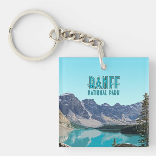 Moraine Lake Banff National Park Canada  Sleutelhanger (Voorkant)