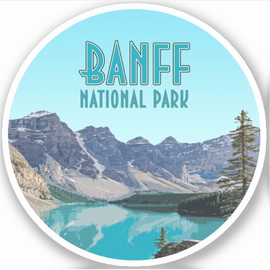 Moraine Lake Banff National Park Canada  Sticker (Voorkant)