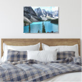 Moraine Lake, Banff National Park Wrapped Canvas (Insitu (Slaapkamer))
