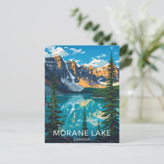 Moraine Lake Banff Valley of Ten Peaks Briefkaart (Staand voorkant)