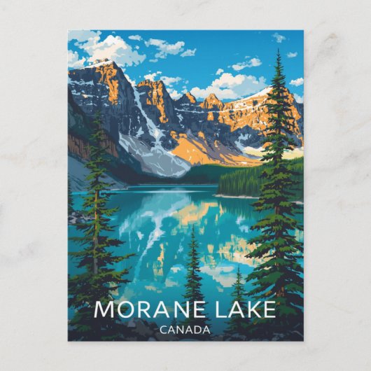 Moraine Lake Banff Valley of Ten Peaks Briefkaart (Voorkant)