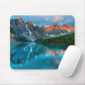 Moraine Lake bij Sunset Muismat (Met muis)