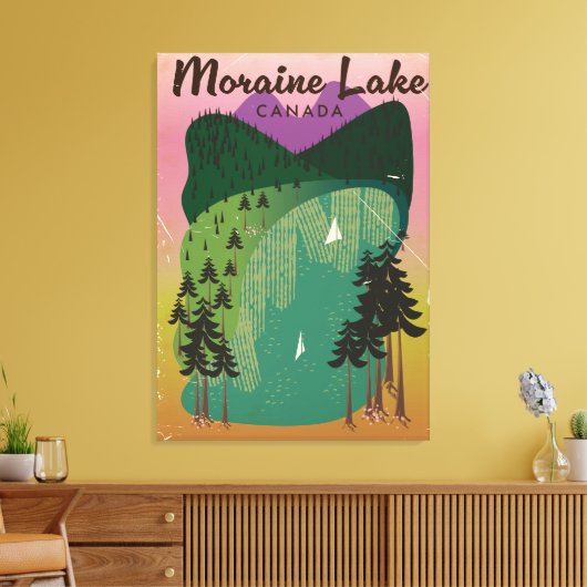 Moraine Lake Canada Canvas Afdruk (Insitu (Woonkamer))