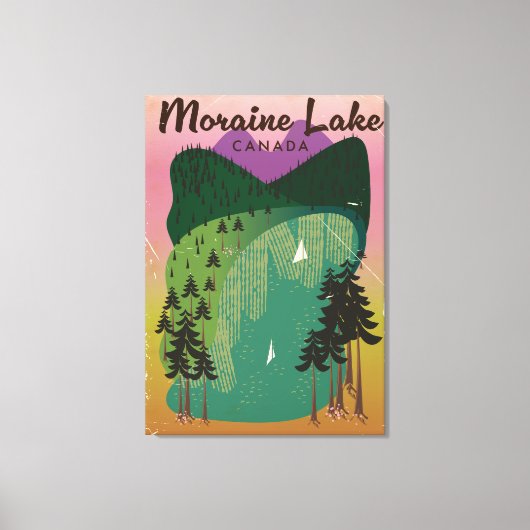Moraine Lake Canada Canvas Afdruk (Voorkant)