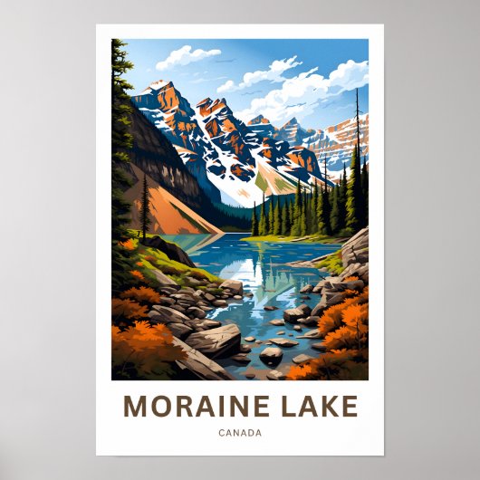 Moraine Lake Canada Reisprint Poster (Voorkant)