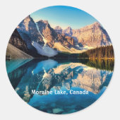 Moraine Lake, Canada Ronde Sticker (Voorkant)