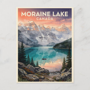 Moraine Lake Canada Vintage Briefkaart