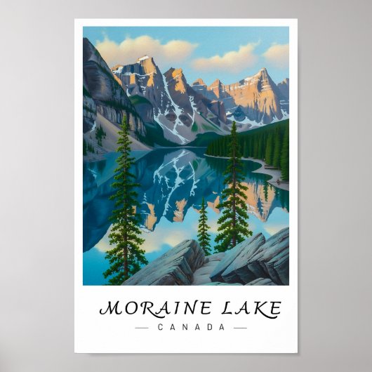 Moraine Lake Canada Wall Art, Canadian Rockies Poster (Voorkant)