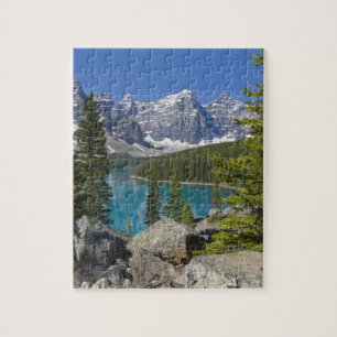 Moraine Lake, Canadese Rockies, Alberta, Canada Legpuzzel