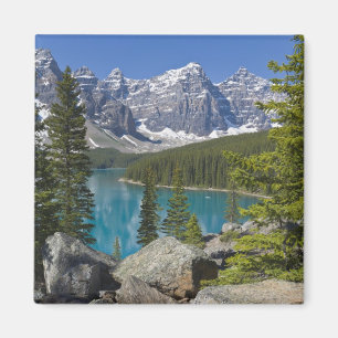 Moraine Lake, Canadese Rockies, Alberta, Canada Magneet