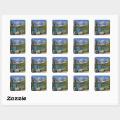 Moraine Lake, Canadese Rockies, Alberta, Canada Vierkante Sticker (Vel)