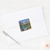 Moraine Lake, Canadese Rockies, Alberta, Canada Vierkante Sticker (Envelop)
