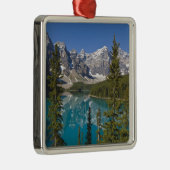 Moraine Lake, Canadian Rockies, Alberta, Canada 2 Metalen Ornament (Rechts)