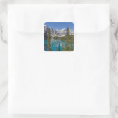 Moraine Lake, Canadian Rockies, Alberta, Canada 2 Vierkante Sticker (Tas)