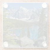 Moraine Lake, Canadian Rockies, Alberta, Canada Glazen Onderzetter (Achterkant)