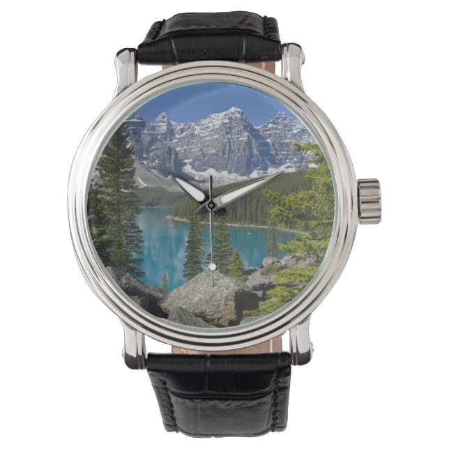 Moraine Lake, Canadian Rockies, Alberta, Canada Horloge (Voorkant)