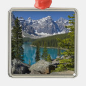 Moraine Lake, Canadian Rockies, Alberta, Canada Metalen Ornament (Voorkant)