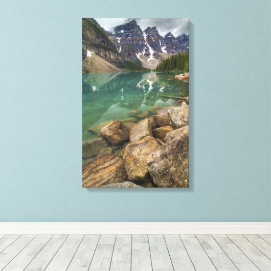 Moraine Lake Canvas Afdruk (Insitu (Houten vloer))