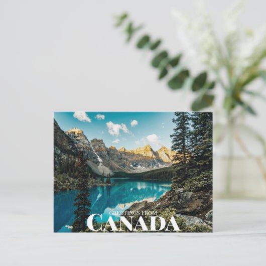 Moraine Lake, Improvement District, AB, Canada Briefkaart (Staand voorkant)