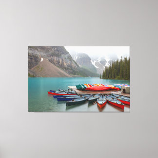 Moraine Lake kano's Canvas Afdruk