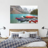 Moraine Lake kano's Canvas Afdruk (Insitu (Slaapkamer))