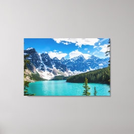 Moraine Lake, Nationaal Park Banff Canvas Afdruk