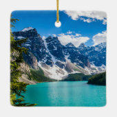 Moraine Lake, Nationaal Park Banff Keramisch Ornament (Achterkant)