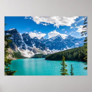 Moraine Lake, Nationaal Park Banff Poster