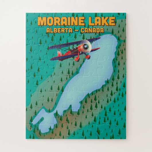 Moraine meer Alberta Canada Kaart Legpuzzel (Verticaal)