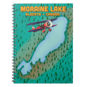 Moraine meer Alberta Canada Kaart Notitieboek